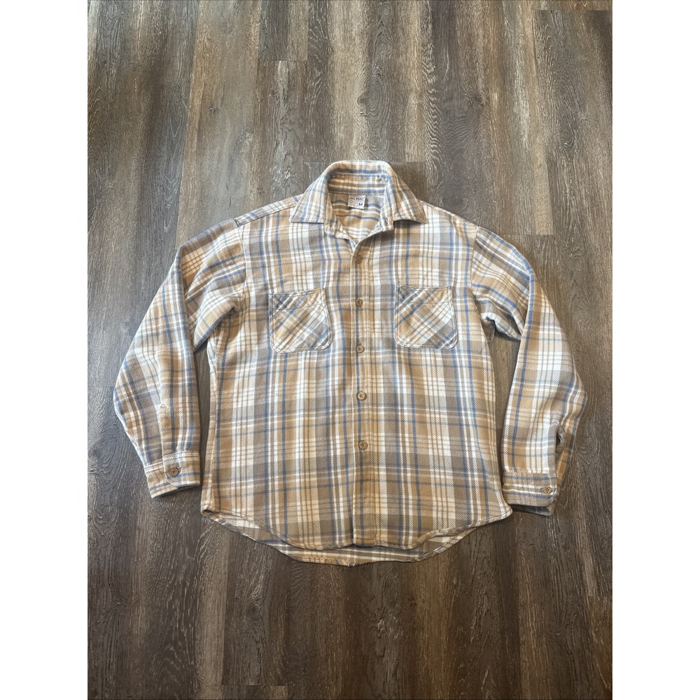 Vintage Big Mac Flannel Shirt Mens Medium Plaid Cotton Made in USA